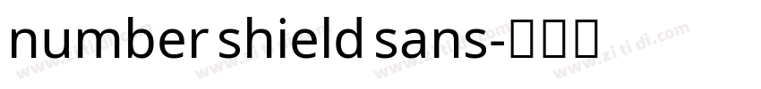 number shield sans字体转换
